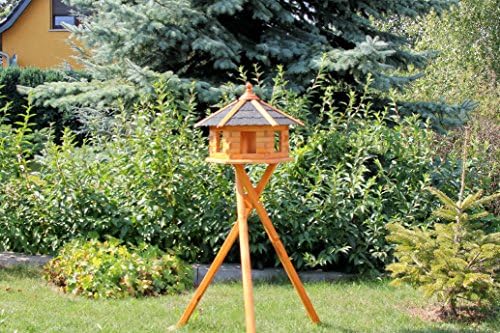 Maison de l'Oiseau, maisons d'oiseaux avec support et éclairage solaire de type 1-2 - grand, noir