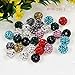 HYBEADS 100pcs/lot Gradient Colorful 10mm Crystal Shamballa Beads Pave Clay Dico Ball for Shamballa Bracelet Necklace