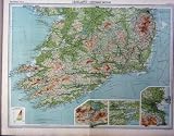 IRELAND COLOUR MAP SOUTHERN SECTION 1920