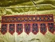 Toran Dark Blue Elephant Hand Embroidered Wall Tapestry Valance