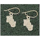 LogoArt Mississippi State Bulldogs 10K Gold Team Font 3/8 Dangle Earrings