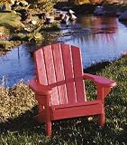 Kids Cedar Adirondack Chair Painted Bright Cherry Red