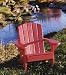 Kids Cedar Adirondack Chair Painted Bright Cherry Red