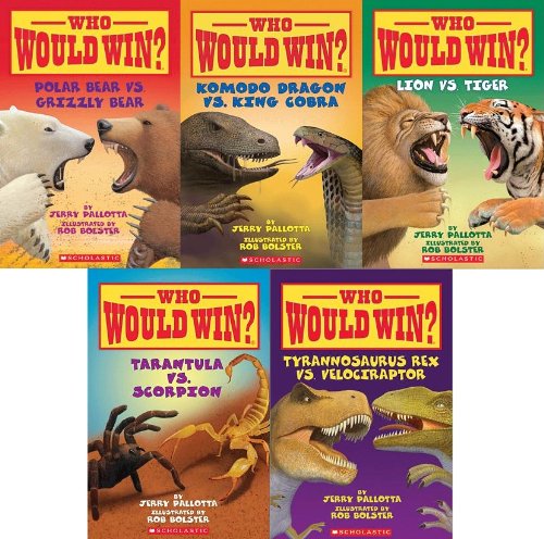 Who Would Win? Land Animals Pack : Komodo Dragon Vs. King Cobra, Lion Vs. Tiger, Polar Bear Vs. Grizzly Bear, Tarantula Vs. Scorpion, and T