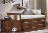 Carolina Furniture 317530 Crossroads Captains Bed Twin