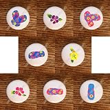SET (8) HAWAIIAN BEACH FLIP FLOPS FLOWERS DRAWER PULLS KNOBS