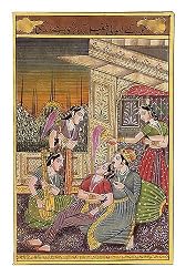 Handmade Art Miniatures India Folk Paintings Drawings & Water Color on Paper 5 x 8.5 inches
