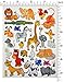 Jazzstick 200 Small Glitter Lion Elephant Giraffe Rhino Wild Animal Scrapbook Stickers for Kids 10 sheets 09A15