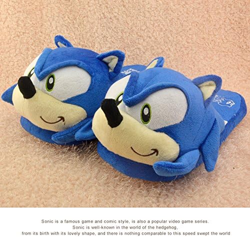 Banado® (Adult) Sonic Cartoon Slippers Cotton Slippers Home Plush Slippers