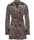 Daytrip Zebra Trench Coat Brown