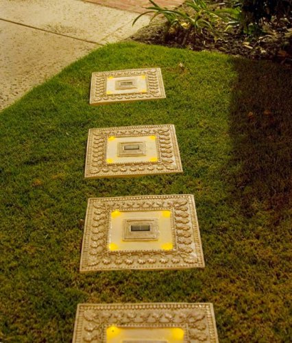 Solar Lighted Step Stone