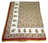 New Jaipuri Handmade Hand Block Print King Size Reversible Cotton Quilt Bedspread Bedding