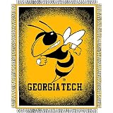 Georgia Tech Yellowjackets Triple Woven Jacquard NCAA Throw (019 Focus) by Northwest (48x60)