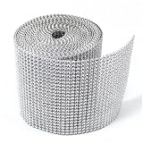 Dress My Cupcake Silver Diamond Rhinestone Ribbon Wrap BULK 30 feet - Wedding Decorations, Party Supplies