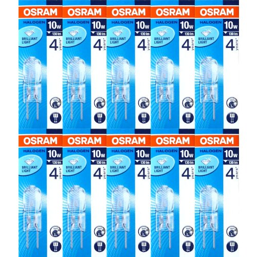 Halogenlampen:10 Stück Osram Halostar 64415 Halogen-Stiftsockellampe G4 12Volt 10Watt Images
