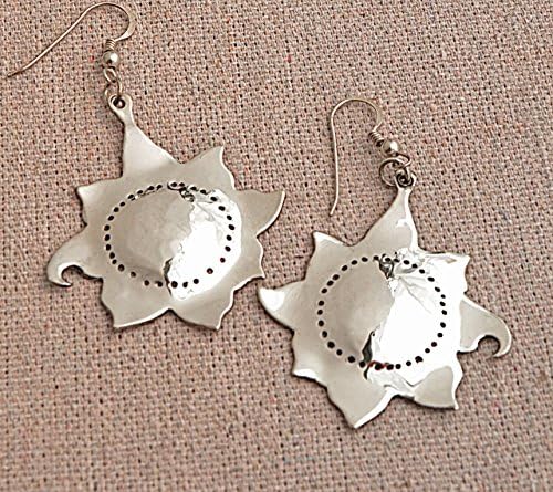 Sterling Silver Sunflower Drop Earrings