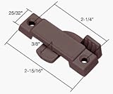 Bronze Sliding Window Lock; 2-1/4 Screw Holes 3/8 Latch Projection - Bulk Pack