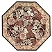 Sabian Floral Octagon Rug - Dark Chocolate (6')