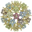 Burst Flower Pin Brooch