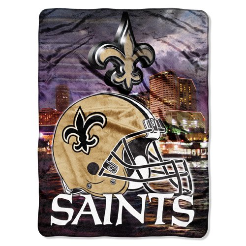 Northwest New Orleans Saints 60x80 Royal Plush Raschel Aggression Design Blanket