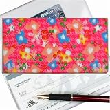 Lenticular Check Book Cover, T-SHIRT, CHEERY , MUSHROOM, PINK R-D088-CBC