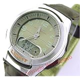 New CASIO AQ-180WD Data Bank Mens Analog Digital Watch by Casio