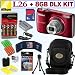 Nikon COOLPIX L26 16.1 MP Digital Camera (Red) + 8GB Deluxe Accessory Kit