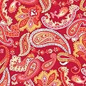 Peel & Stick Applique - Paisley Please Blox Red/Pink (8 @ 13 x 13")