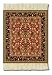 Lextra (4-Pc Mughal Lotus Coasterrug Set: Metropolitan Museum of Art), Coasterrug, Orange/Olive Green/Black/Red, 5.5 x 3.5 Inches, Set of Four (MMF-C)