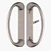 Cambridge Zinc Die-Cast Sliding Glass Door Handle in&nbsp;Satin Nickel Finish