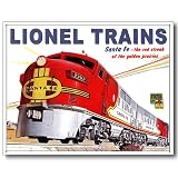 Nostalgic Lionel Trains Tin Sign : Santa Fe