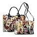 Glossy magazine cover collage crossbody bag purses Michelle Obama mini handbag (MULTI/BLACK)