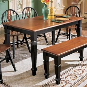 Rectangular Table - Black/cherry Stain