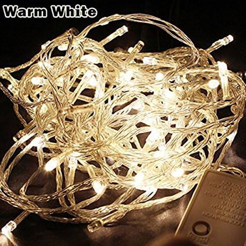 Carbin 10m 33ft 100led Bulbs Christmas String Lights for Decoration(Warm White)