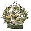 Costa Blanca Dried Floral Arrangement Bow Basket