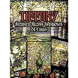 tiffany stained glass windows in full color post cards 24 cards dover postcards