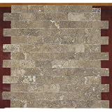 Split Face 1x2 Noce Noche Travertine For Kitchen Bathroom backsplash, exterior use