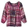 Girls' Xhilaration® Long-Sleeve Chiffon Top - Fuchsia