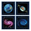 Self-Stick Planetary 4-pc. Wall Art Set