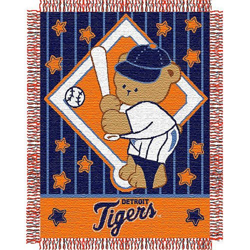 Detroit Tigers MLB Triple Woven Jacquard Throw (044 Series) (36x46