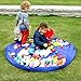 Homecube Large 60 Inch diameter Portable Kids Toy Storage Bag and Play Mat Lego Toys Organizer Folds Up Quickly & Easily into A Shoulder Bag,Perfect for Nursery Storage and Organization (Blue)