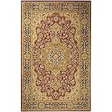 Safavieh Heritage Collection HG760B Handmade Red and Black Hand-Spun Wool Round Area Rug, 3-Feet 6-Inch