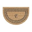 Monogrammed Doormat with Black Border - E (23.5x35.5" Round)