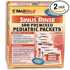NeilMed's Sinus Rinse Pre-Mixed Pediatric Packets, 100-Count Boxes (Pack of 2)