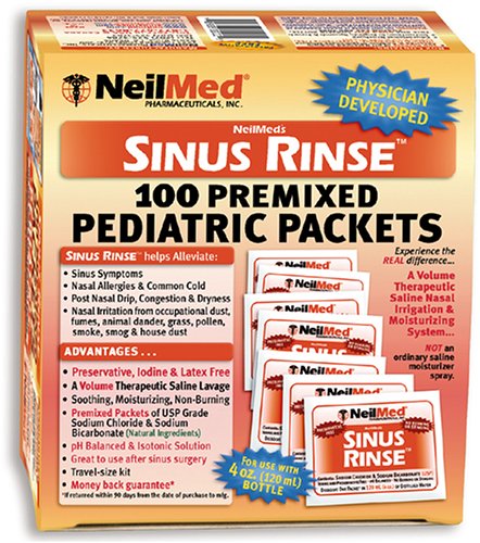 Buy Now at Amazon.com: NeilMeds Sinus Rinse Pre-Mixed Pediatric Packets, 100-Count Boxes (Pack Of 2)
