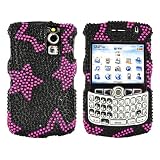 For Blackberry Curve 8330 Bling Hard Case Pink Stars