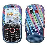 Snap on Hard Skin Shell Cell Phone Protector Cover Case for Samsung Intensity U450 Rainbow Star