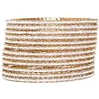 Set Of 12 Glitter Bangles In White With Gold Finish