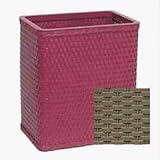 Chelsea Decorator Color Square Wicker Wastebasket Color: Sage Green