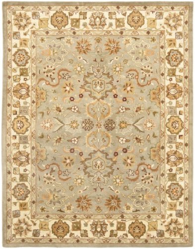 Safavieh Heritage Collection HG959A Handmade Light Green and Beige Hand-Spun Wool Area Rug, 8-Feet  3-Inch by 11-Feet On Sale